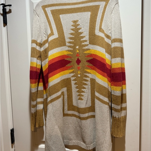 Pendleton Mustard and Cream Knit Cardigan - Picture 6 of 7